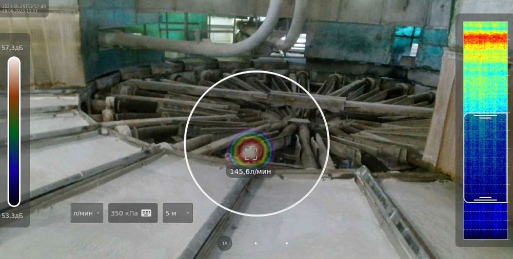 Утечка вакуума на гофрированном шланге в карусельном вакуумном фильтре